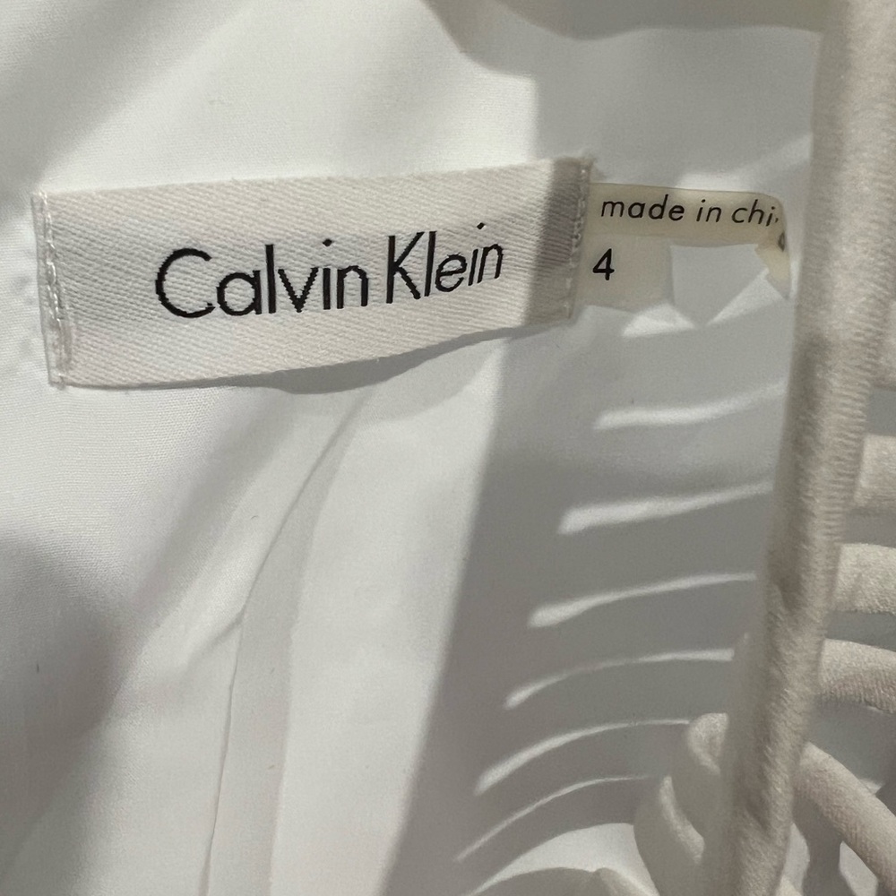 Calvin Klein Sleeveless Sheath Dress Ivory Nude Size 4 NWT - Picture 3 of 4
